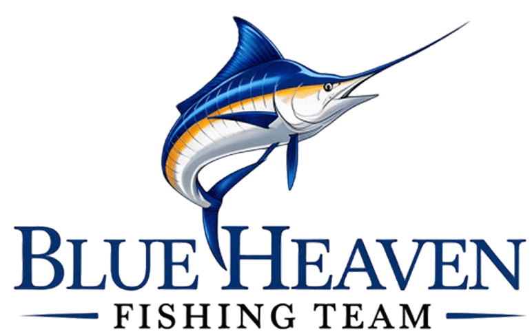 Blue marlin logo for fishing team.